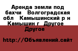 Аренда земли под бахчи - Волгоградская обл., Камышинский р-н, Камышин г. Другое » Другое   